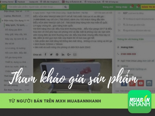 Báo Thanh Niên tham khảo giá sản phẩm từ người bán trên Mxh MuaBanNhanh